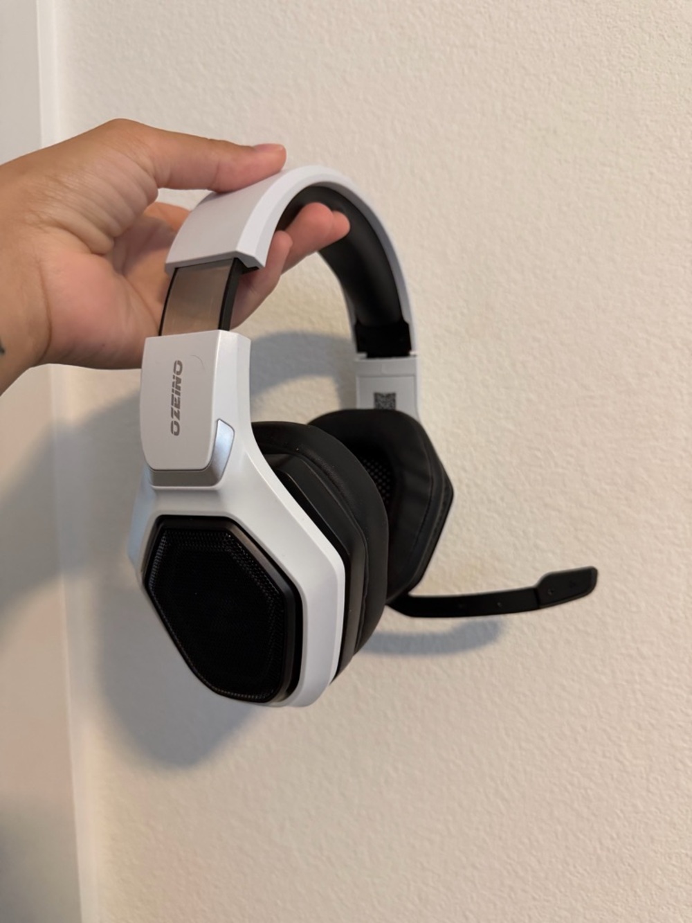 White Gaming Headset with Mic